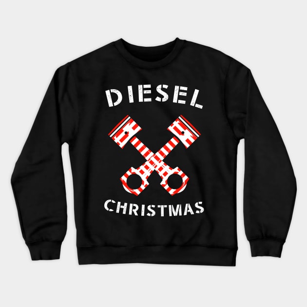 Diesel Christmas Engine Pistons Grunge Shirt Crewneck Sweatshirt by CMDesign